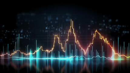 Stock market information technology concept illustration, illustration that can be used to analyze financial statements