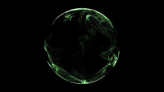 3D animation featuring rainbow particles forming dynamic waves and dust. Color shifts correlate with particle speed. Captured in high quality 4K for visual applications across diverse platforms