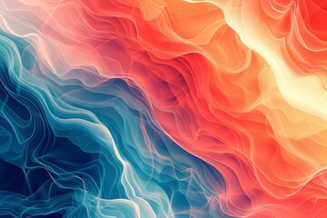 Obraz premium Abstract organic lines creating a panoramic wallpaper A fluid and naturalistic design