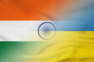 India and Ukraine government flag transborder relations UKR IND