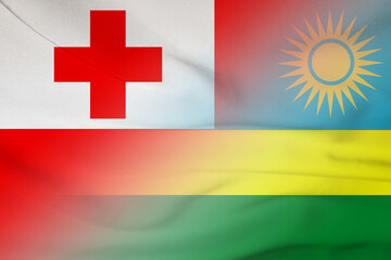 Tonga and Rwanda official flag transborder contract RWA TON
