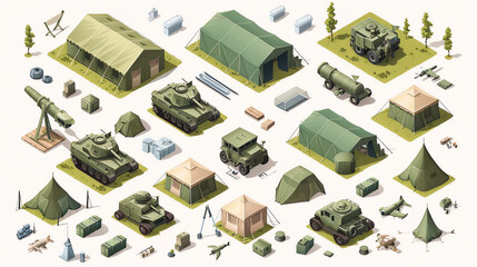 Army Camp Tileset for Game
