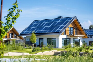 Newly constructed homes with solar panels A modern approach to energy-efficient and eco-friendly living