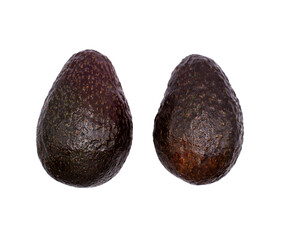 two avocados next to each other on a transparent background 