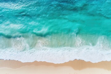 Fototapeta na wymiar summer holiday beach ocean seascape top view copy space