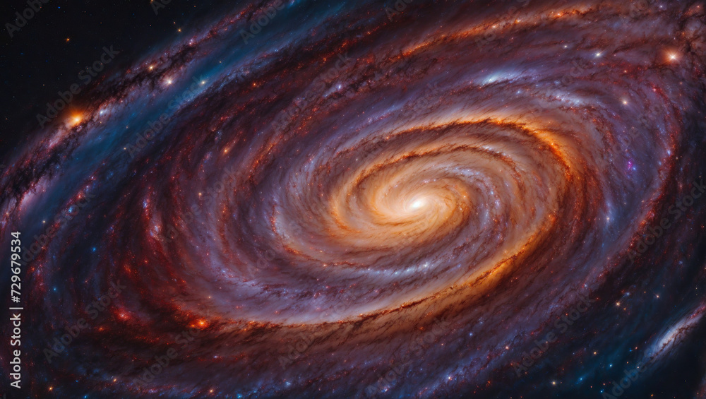 Canvas Prints a big spiral galaxy in outer space. close-up