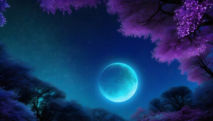 Obraz na płótnie Canvas fluorescent full moon