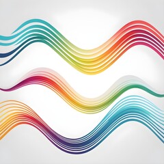 Colorful template banner with gradient color. Design with square shape, wave, line and white background.