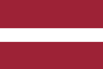Latvia flag isolated in official colors and proportion correctly vector - obrazy, fototapety, plakaty