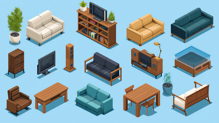Furniture Tileset for Game