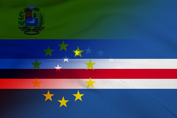 Venezuela and Cape Verde national flag international contract CPV VEN