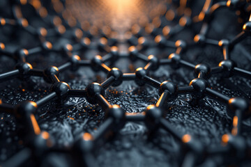 a close up of a graphene structure