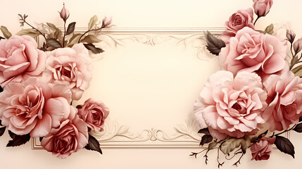 women's day background, floral border background