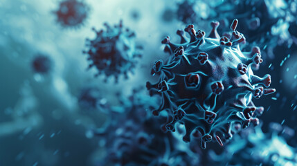 close up of a virus
