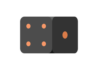 Dice cube. Simple flat illustration.
