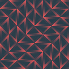 Ultra Modern Triangular Grid Seamless Pattern Trend Vector Red Abstract Background. Dynamic Geometric Half Tone Art Illustration. Endless Graphic Repetitive Abstraction Wallpaper Dot Work Texture