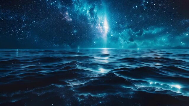 Luminous Reflections: An Ethereal Masterpiece of a Star-Studded Sky Reflected on a Tranquil Body of Water