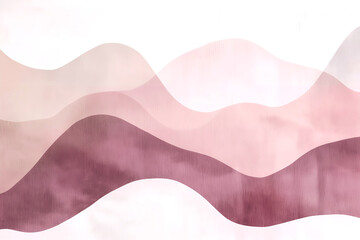 水彩 ピンク色のビッグウェーブ 波模様の背景 - obrazy, fototapety, plakaty