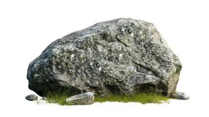 Big stone isolated on transparent background, nature element png.