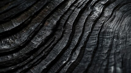 Fototapeta premium Monochromatic Textured Waves - Abstract Black Patterns