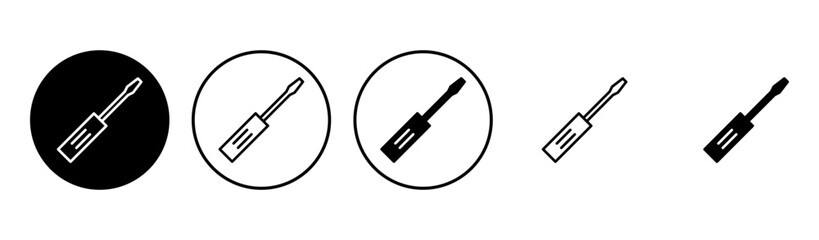 Screwdriver icon set. tools icon vector