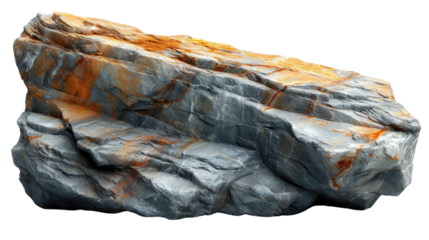 Big stone isolated on transparent background, nature element png.