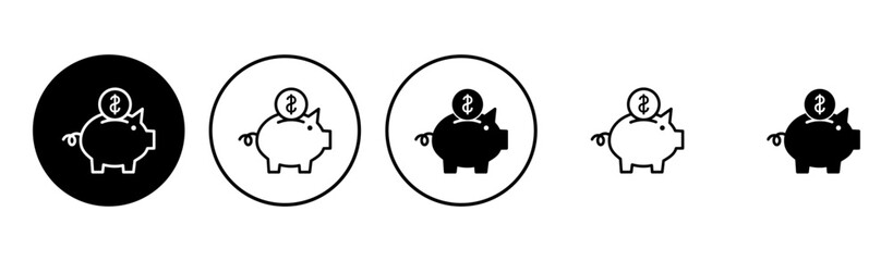 Piggy bank icon vector. piggy money icon