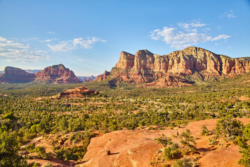 Golden Hour in Sedona: Red Rock Formations and Desert Flora