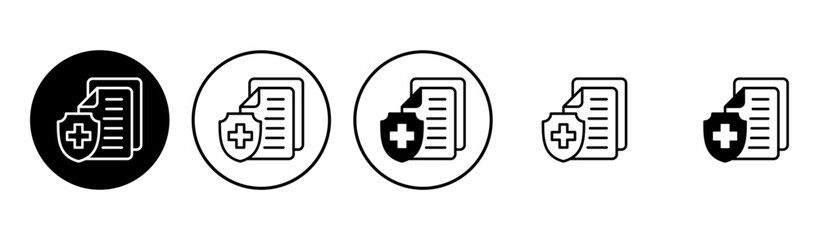 Medical insurance icon set. health insurance icon