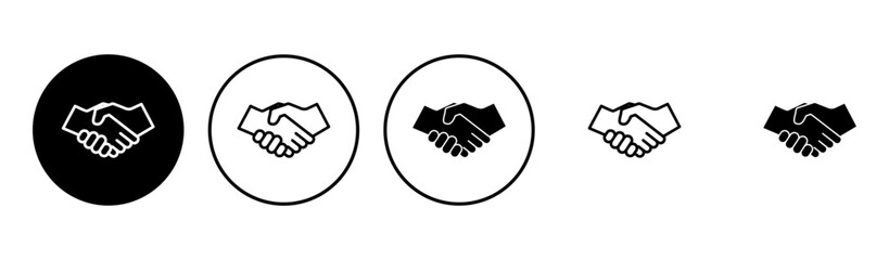 Handshake icon set. business handshake. contact agreement - obrazy, fototapety, plakaty