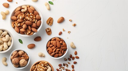 Different Types of Nuts on the Table.