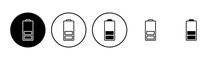 Battery icon set. battery charge level. battery charging icon - obrazy, fototapety, plakaty