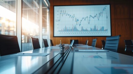 financial analysis with charts and graphs on white board