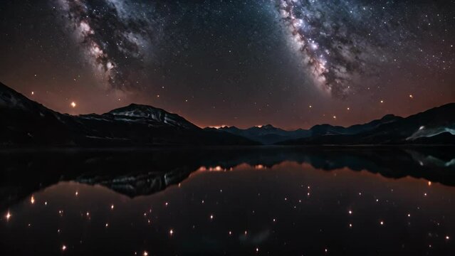 Celestial Symphony: When the Night Sky Unveils a Mirrored Cosmos