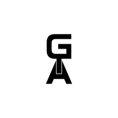 gta initial letter monogram logo design