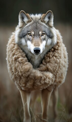 Wolf in Sheep's Clothing - Predator Stalking Prey while Disguised as a Sheep