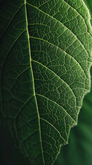 Obraz premium Close-up View of a Big Green Leaf