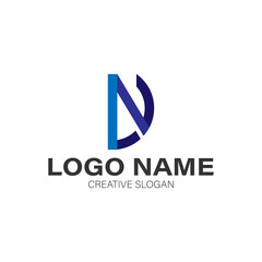 vector design elements for your company logo, letter dn logo. modern logo design, business corporate template. dn monogram logo.