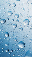 Close Up of Water Droplets on Blue Surface