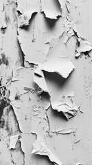 Black and White Photo of Peeling Paint, Abstract Texture Background