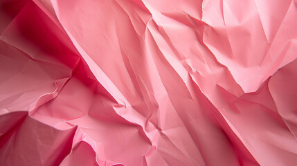 Close-Up of Pink Tissue Paper - Soft and Vibrant Paper for Crafting and Gift Wrapping