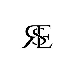 rse typography letter monogram logo design