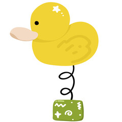 Cute duck Baby toys illustration