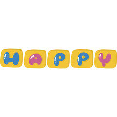 Happy Blocks Illustration