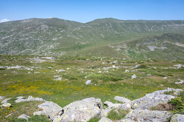 Landscape of Rila Mountain near Kalin peak, Bulgaria