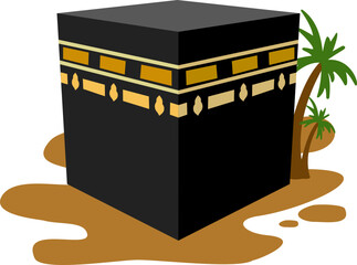 Kaaba in Mecca Illustration