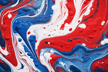 Obraz na płótnie Canvas red, white, and blue color marble background