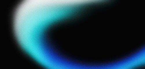 Grainy background abstract blue white dynamic wave black backdrop liquid color flow banner design copy space
