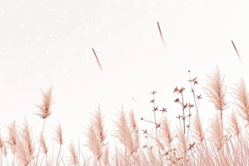 abstract winter background with snowflakes and blue sky - retro vintage effect