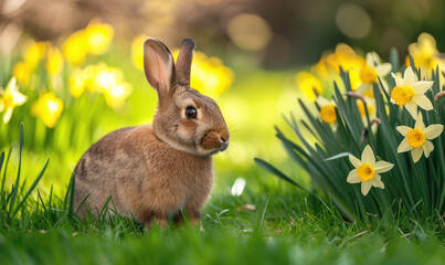 Fototapeta premium rabbit in the grass